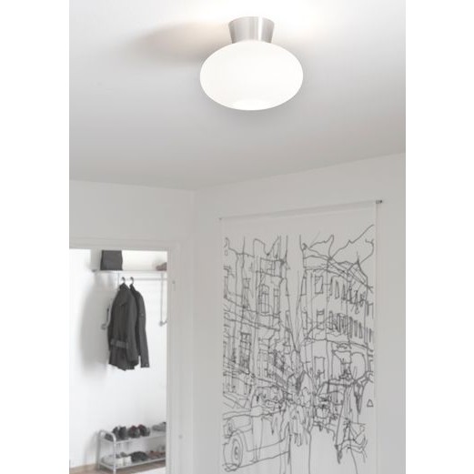 BULLO PLAFOND IP21 ALUMINIUM/OPAL GLAS