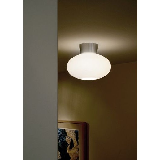 BULLO PLAFOND IP21 ALUMINIUM/OPAL GLAS
