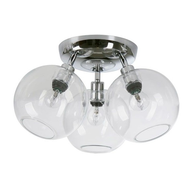 GLORIA PLAFOND D330 IP21 KROM/KLAR GLAS