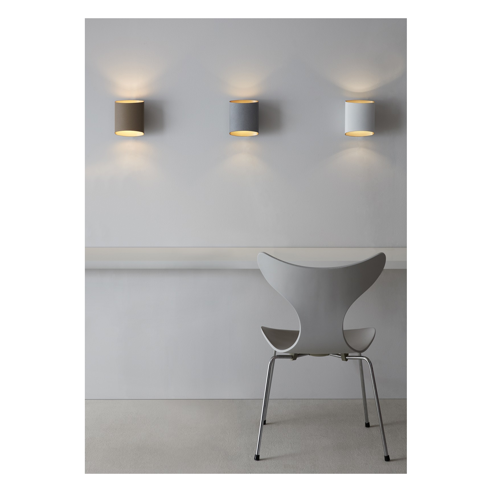 SINNE VÄGGLAMPA G9 VITSTR/SILVER SLADD NER