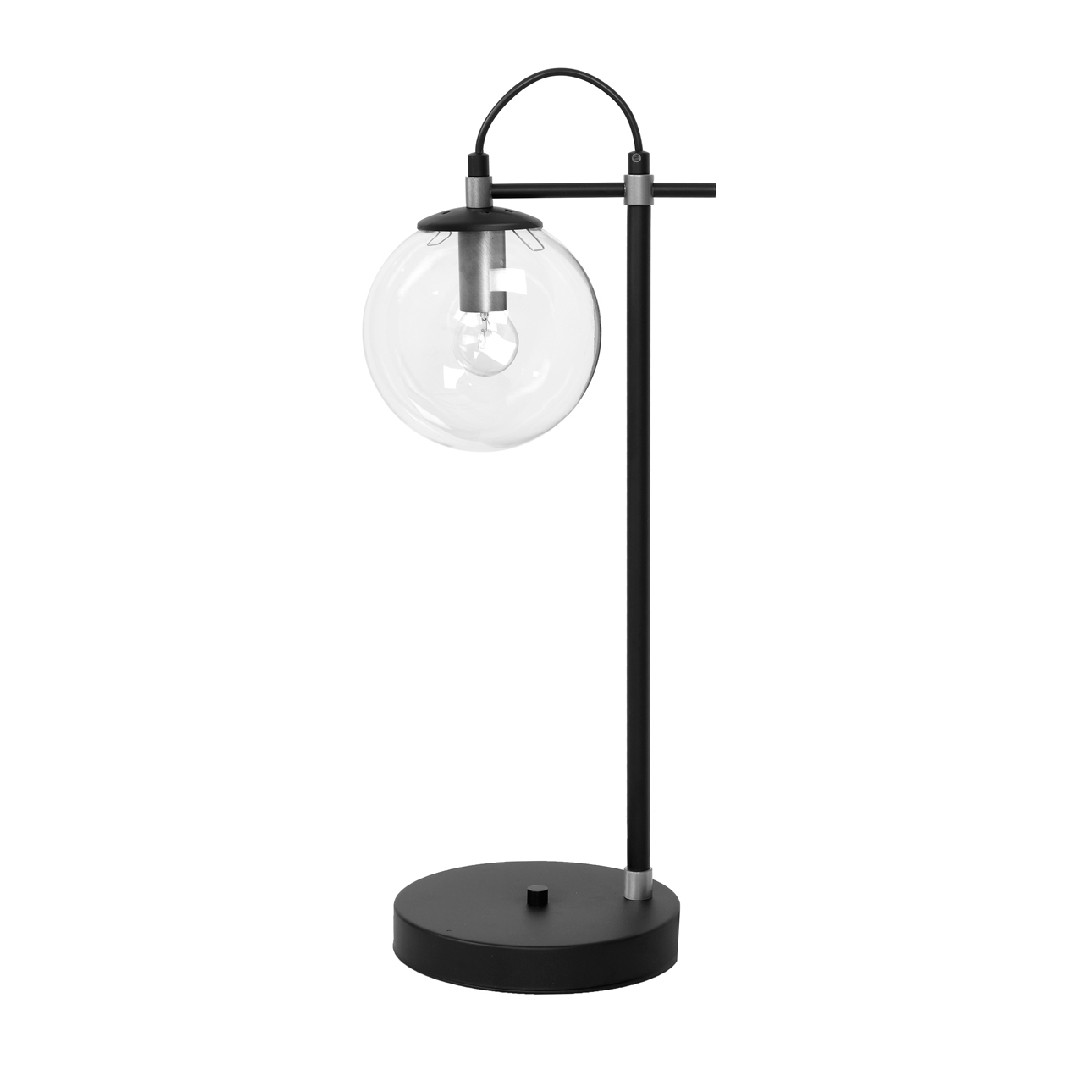 Perla 1 Bord Glas/Silver/Svart