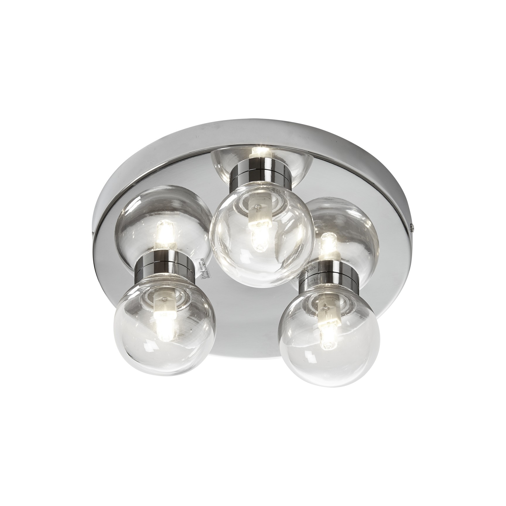SANDHAMN IP44 KROM/KLAR GLAS