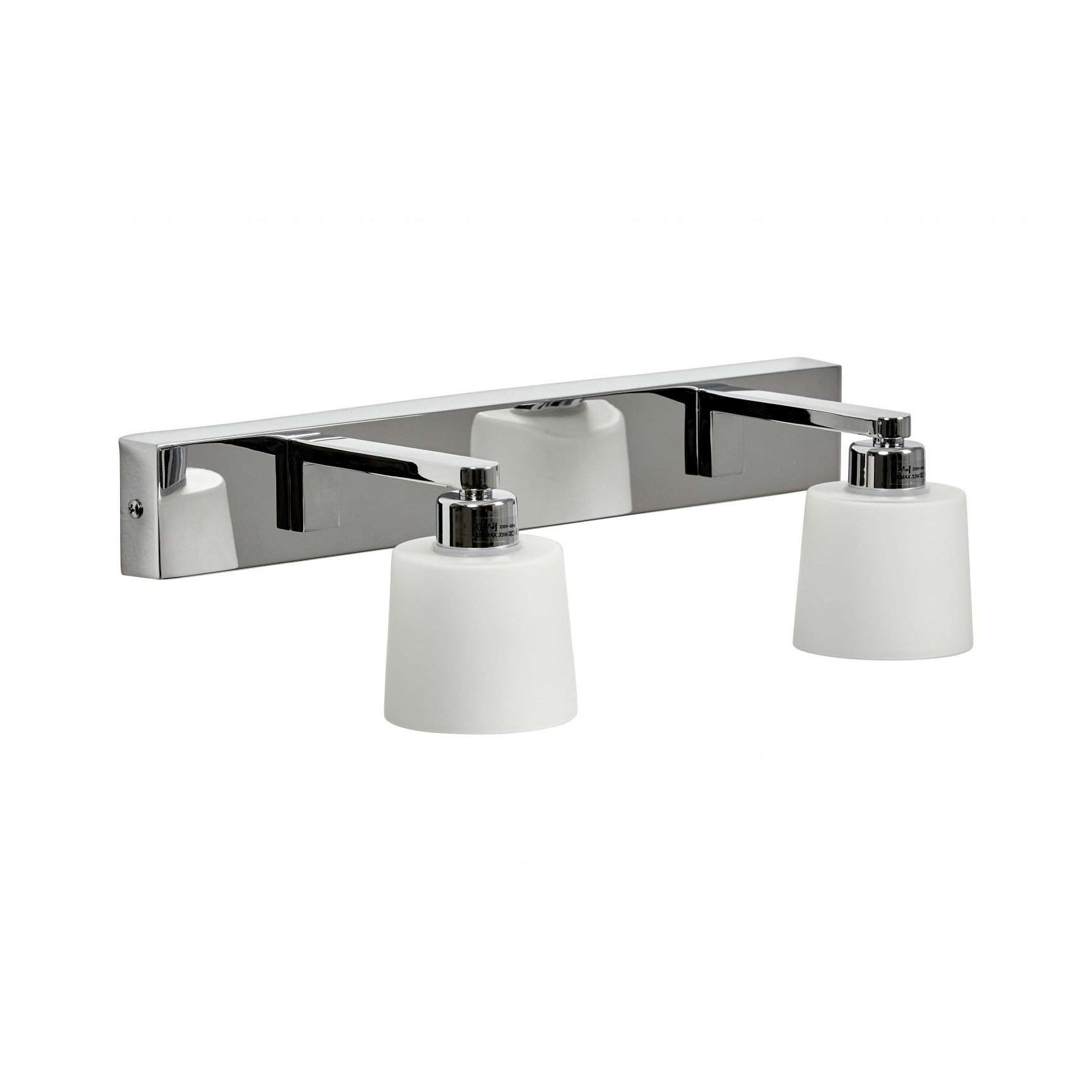 ULVÖ IP44 KROM/VIT GLAS
