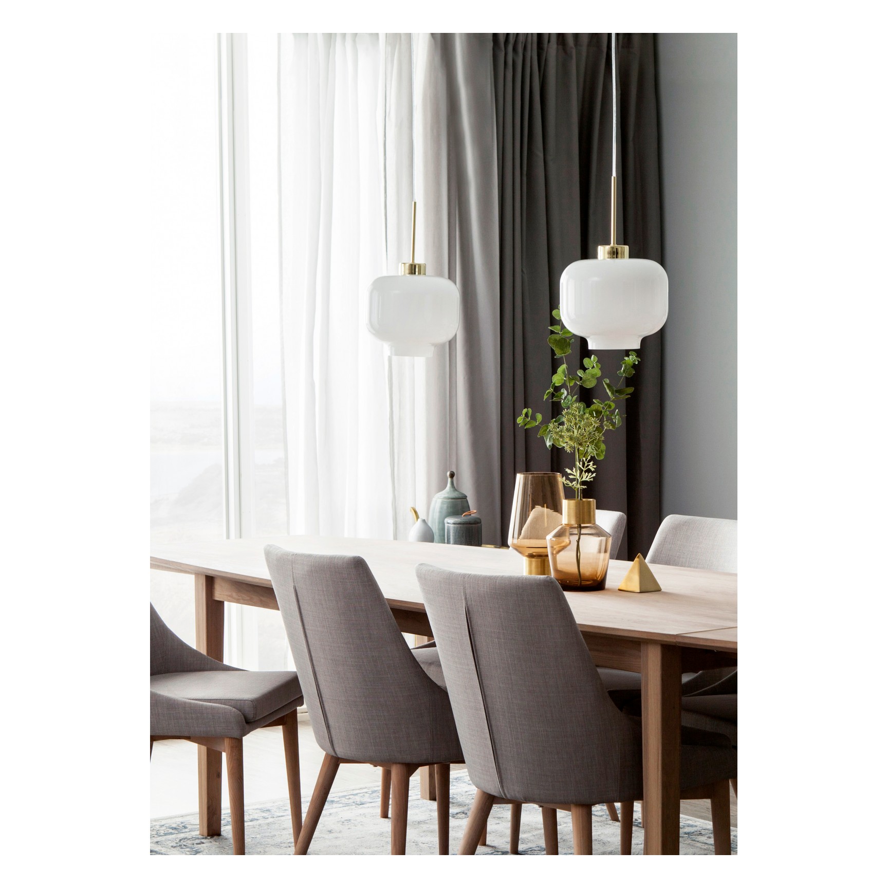 RITZ 25 PENDEL VIT/MÄSSING