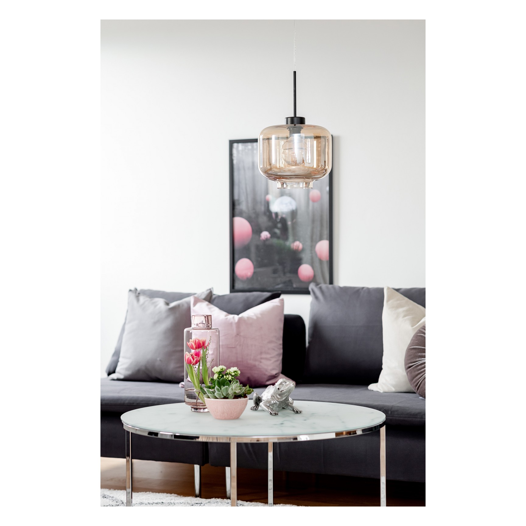 RITZ 25 PENDEL AMBER/SVART