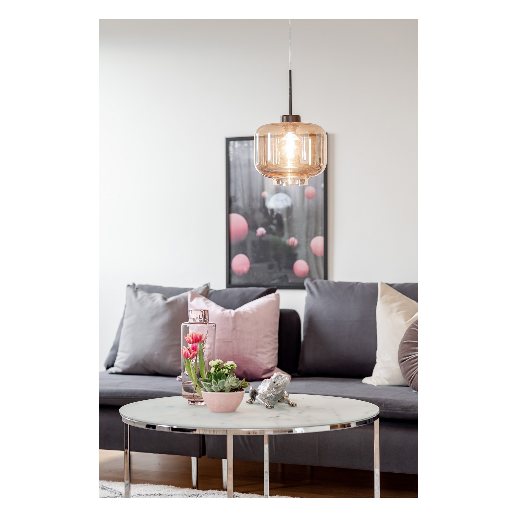 RITZ 25 PENDEL AMBER/SVART