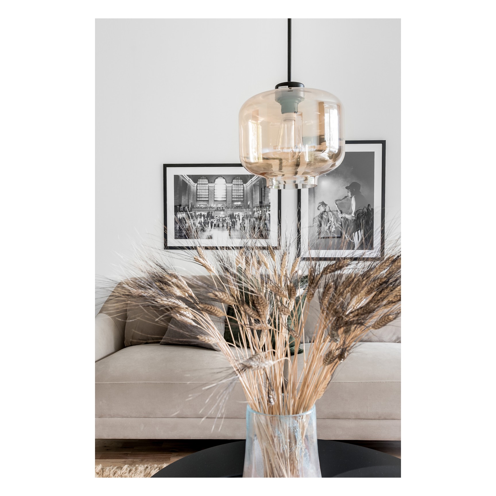 RITZ 25 PENDEL AMBER/SVART
