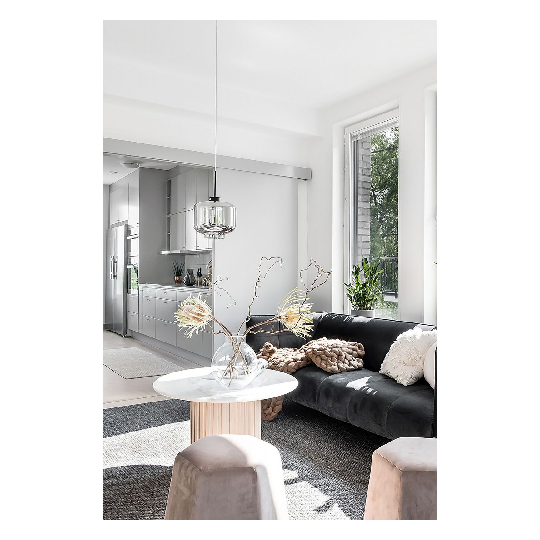 RITZ 25 PENDEL RÖK/SVART