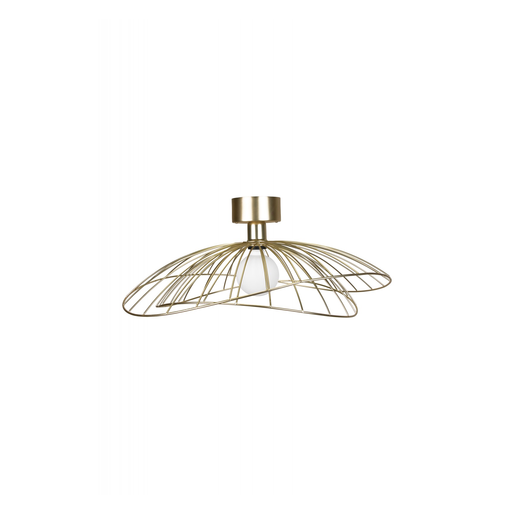 RAY 60 PLAFOND/VÄGG BORSTAD MÄSSING