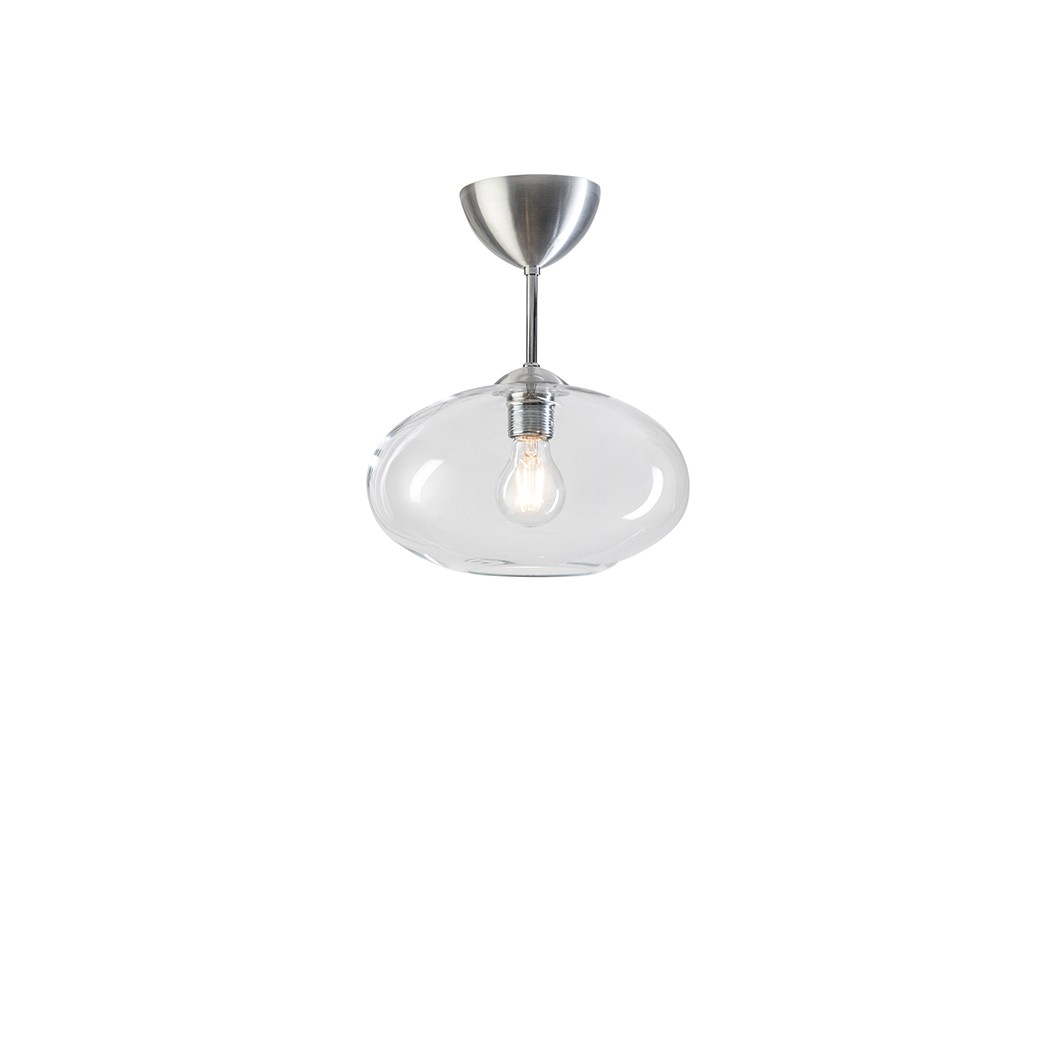 BULLO PLAFOND IP21 ALUMINIUM/KLAR GLAS
