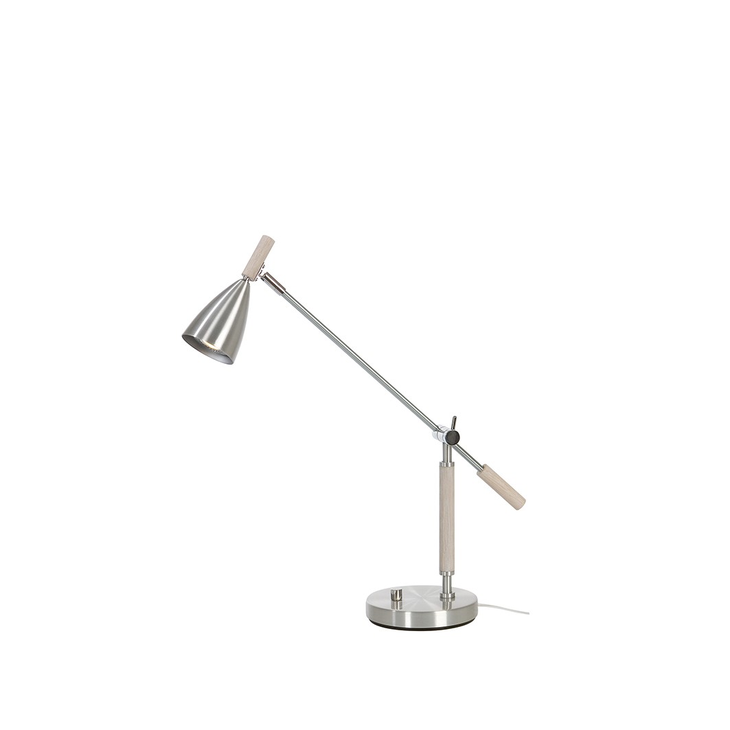 FRANK 2.0 BORD VITBETS/ALU LED DIMBAR