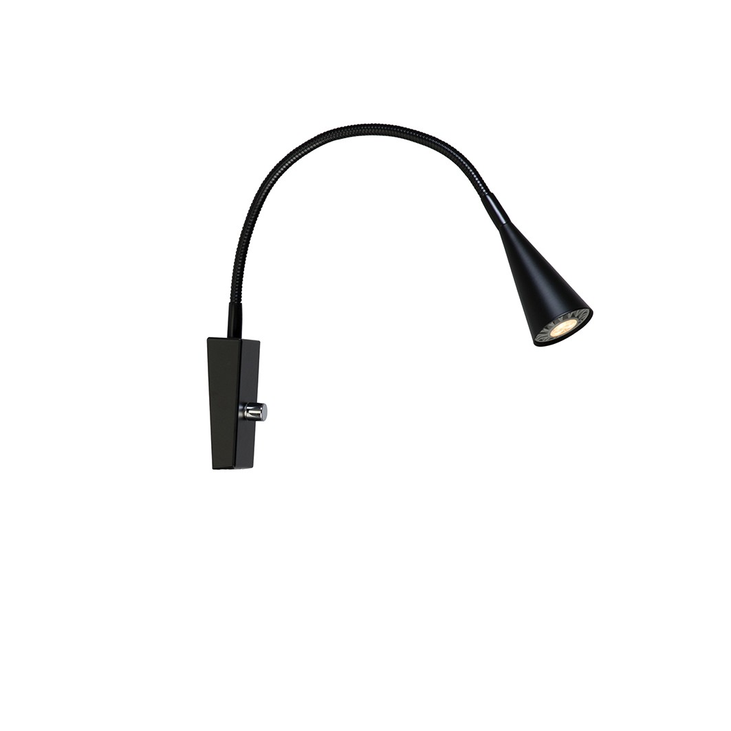 LEDRO VÄGGLAMPA MATTSVART LED 12V 4W DIMBAR