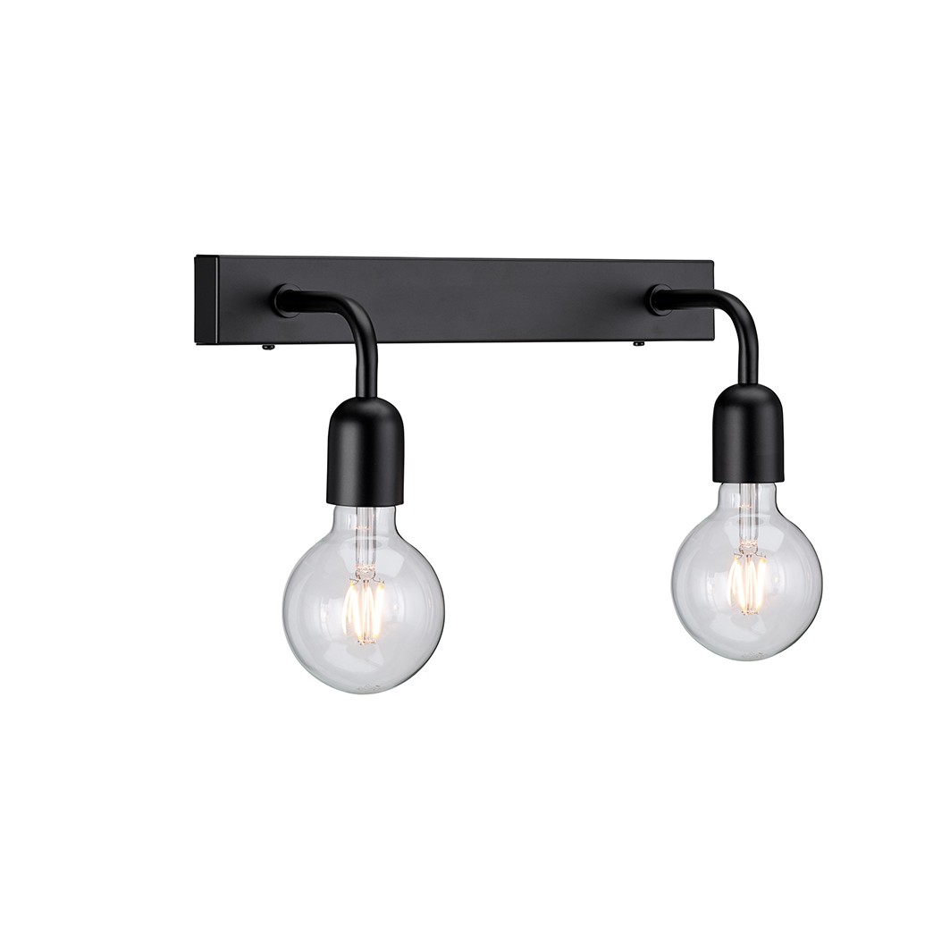 REGAL VÄGGLAMPA MATTSVART IP21