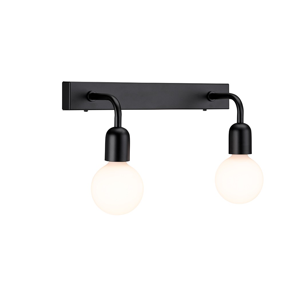 REGAL VÄGGLAMPA MATTSVART IP21