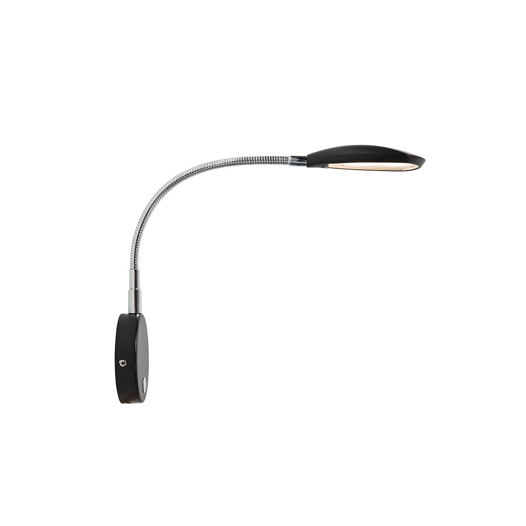SPECTRA VÄGGLAMPA MATTSVART LED