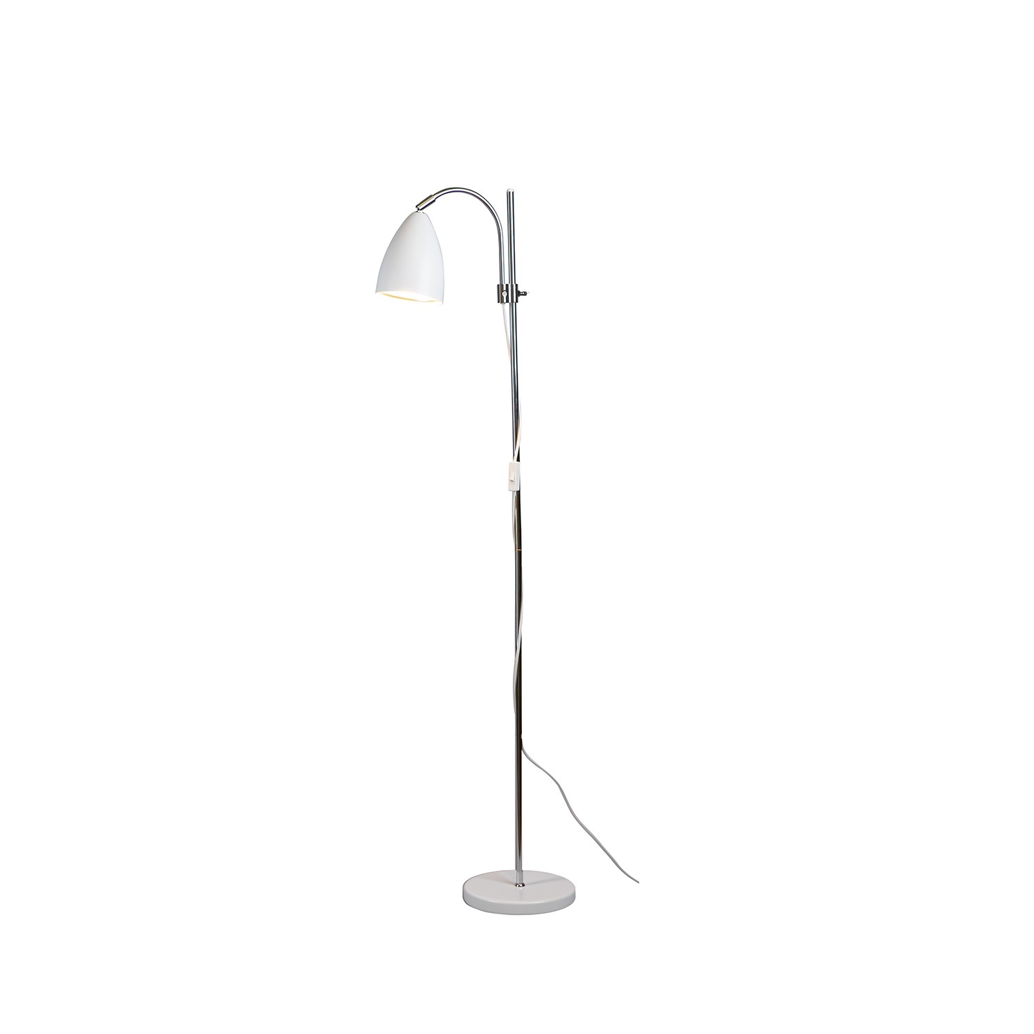 SWAY GOLVLAMPA MATTVIT/KROM
