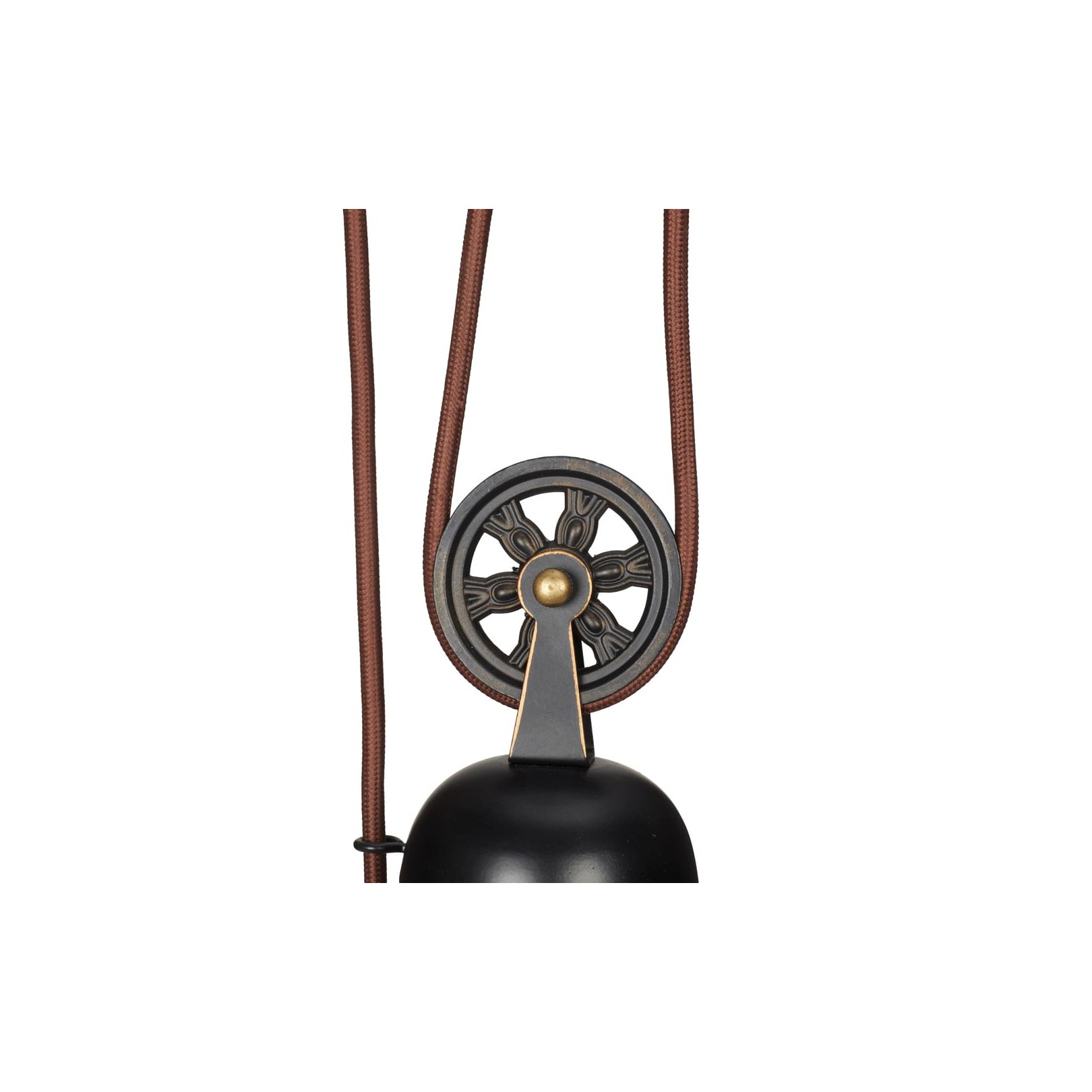 NEW HAVEN TAKLAMPA ANTIK SVART/GULD DEKOR