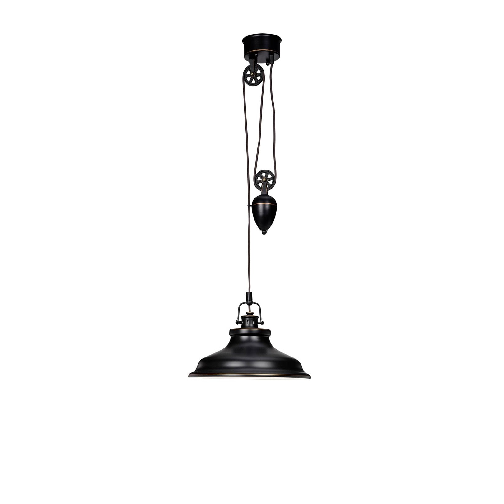 NEW HAVEN TAKLAMPA ANTIK SVART/GULD DEKOR