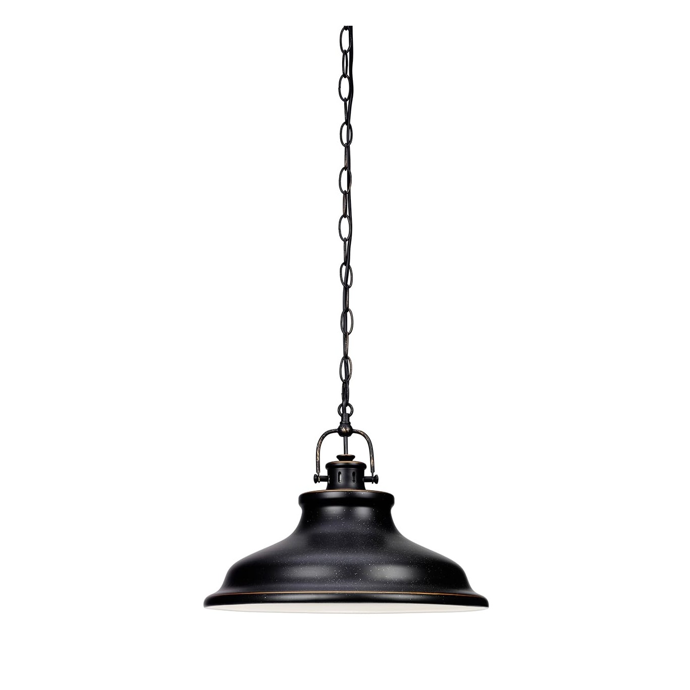 NEW HAVEN TAKLAMPA ANTIK SVART/GULD DEKOR