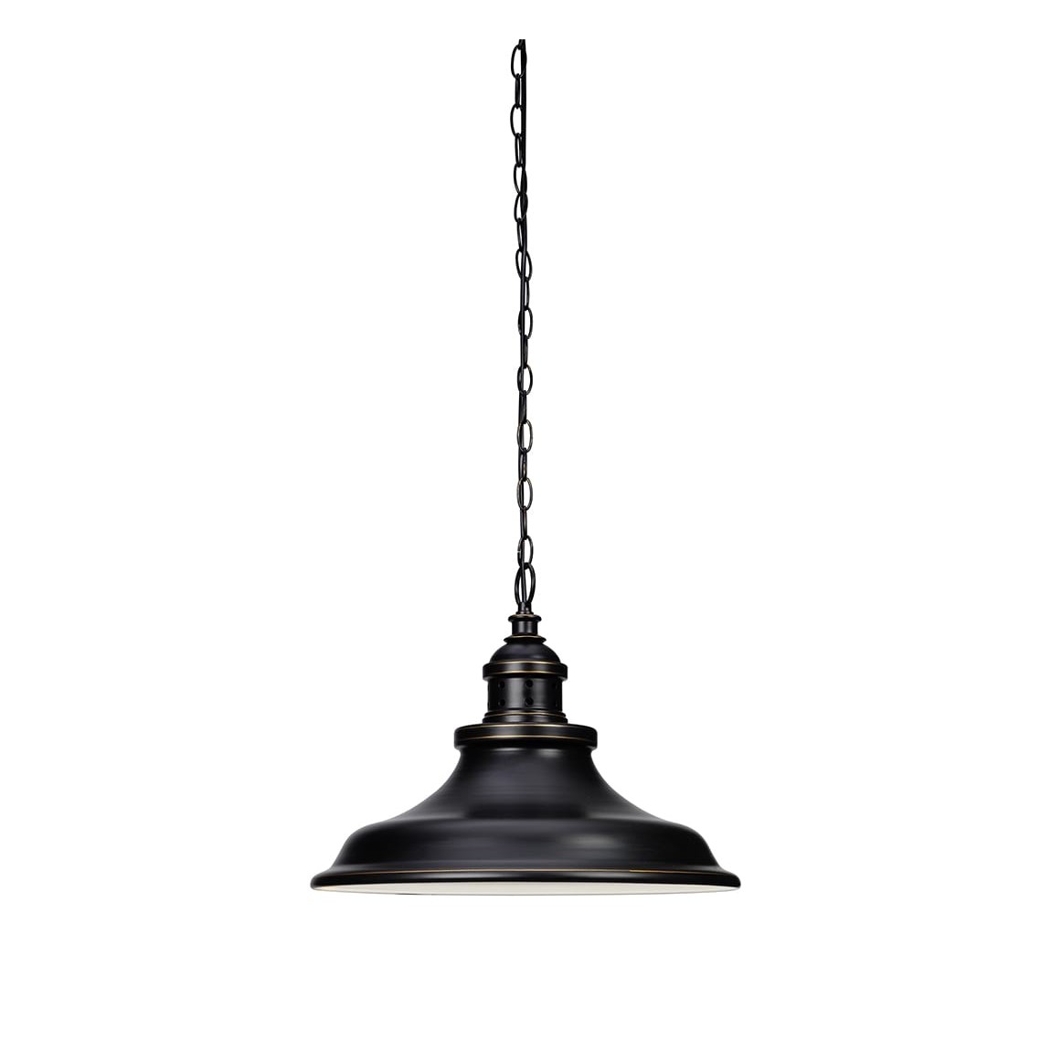NEW HAVEN XL TAKLAMPA ANTIK SVART/GULD DEKOR
