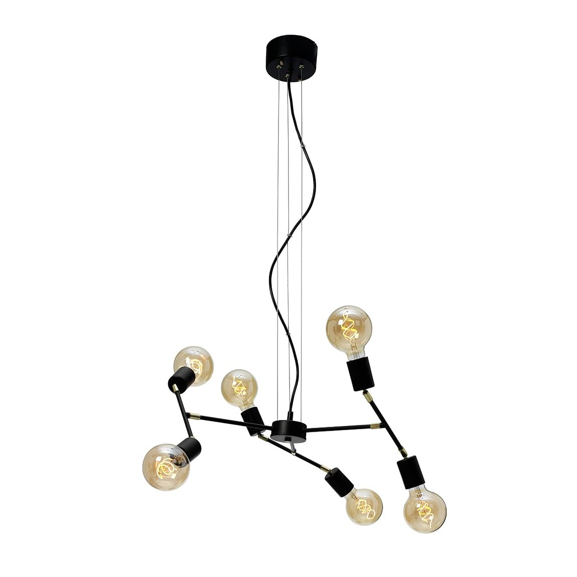 ARC TAKLAMPA SVART/MÄSSING