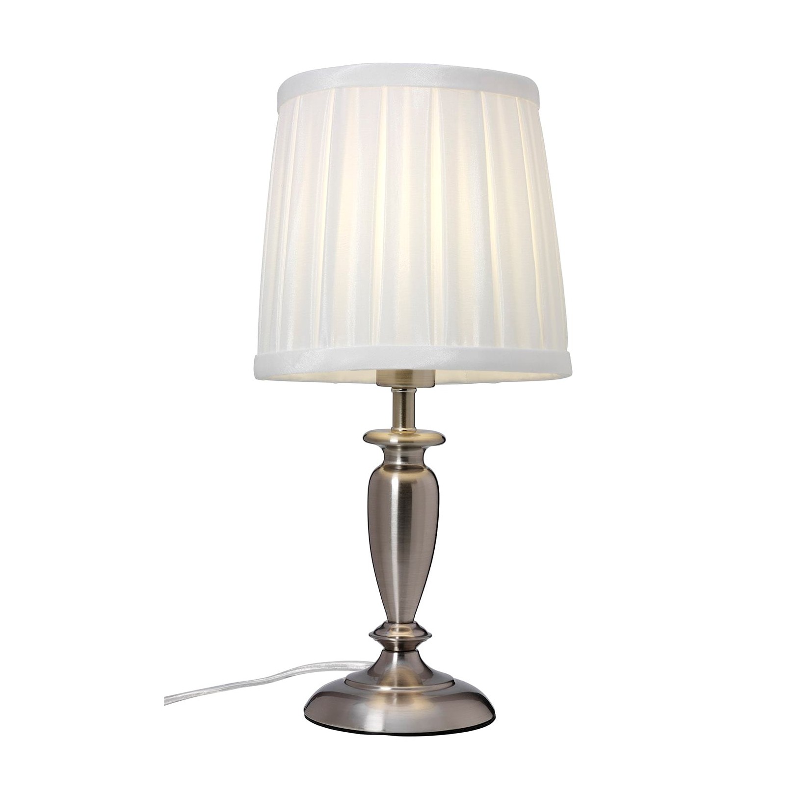 INES BORDSLAMPA BORSTAD KROM/VIT SKÄRM