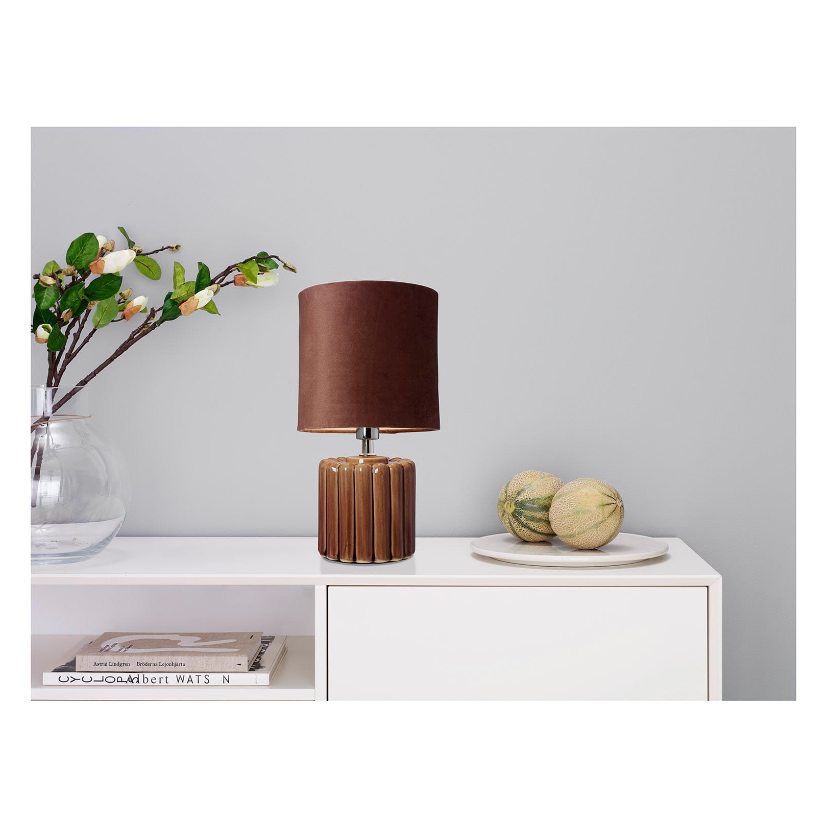 COLLONE BORDSLAMPA MELERAD BRUN/BRUN SKÄRM