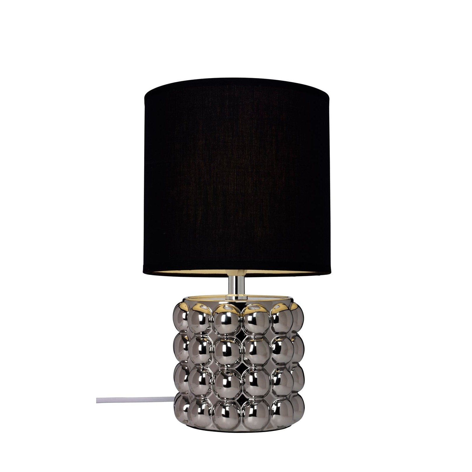 KUPOL BORDSLAMPA KROM/SVART SKÄRM
