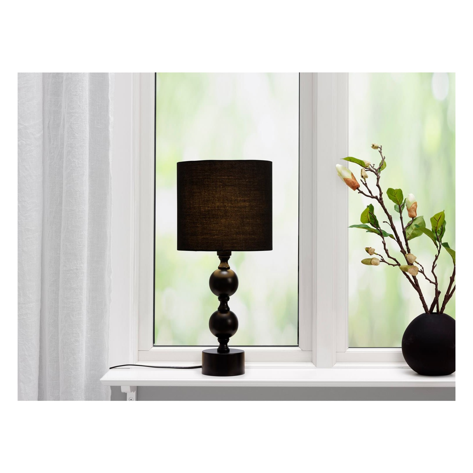 POMPA BORDSLAMPA SVART/SVART SKÄRM
