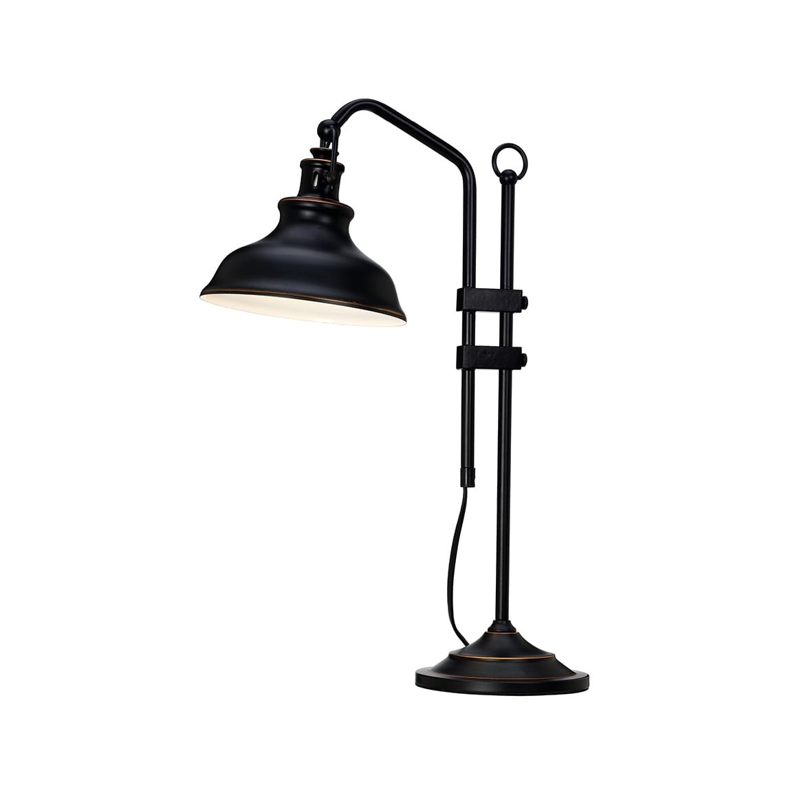NEW HAVEN BORDSLAMPA ANTIK SVART/GULD DEKOR