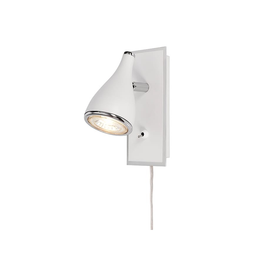 POLLUX VÄGGLAMPA VIT/KROM