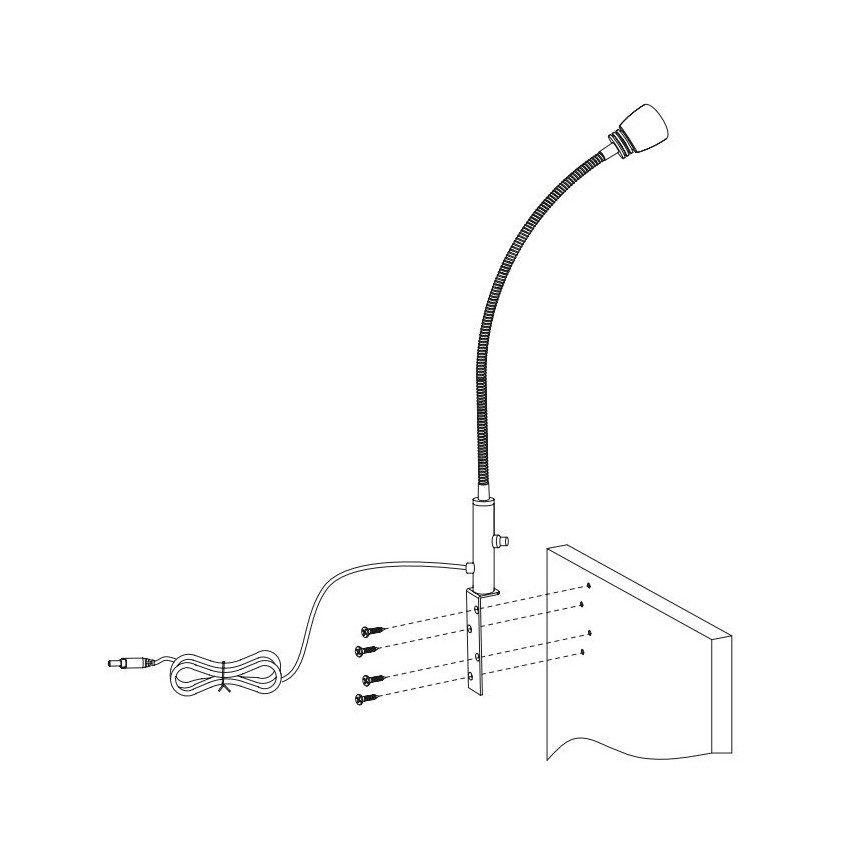EKETORP Sänglampa Vit/Stål