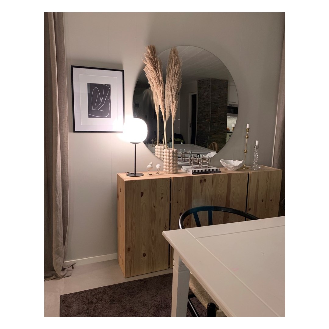 RILLE BORD SVART/OPALVIT