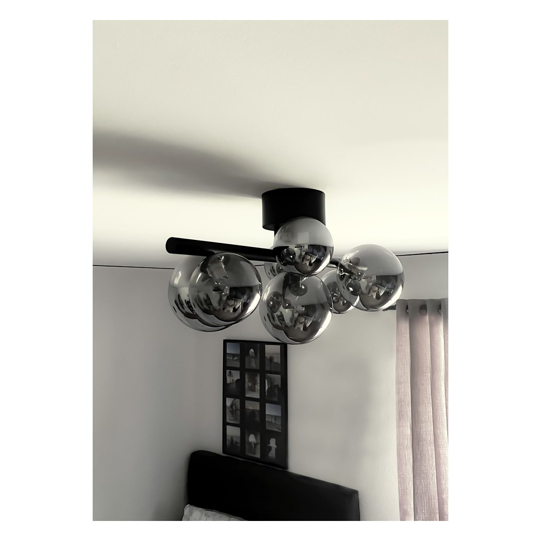 MOLEKYL PLAFOND SVART/RÖKGRÅ