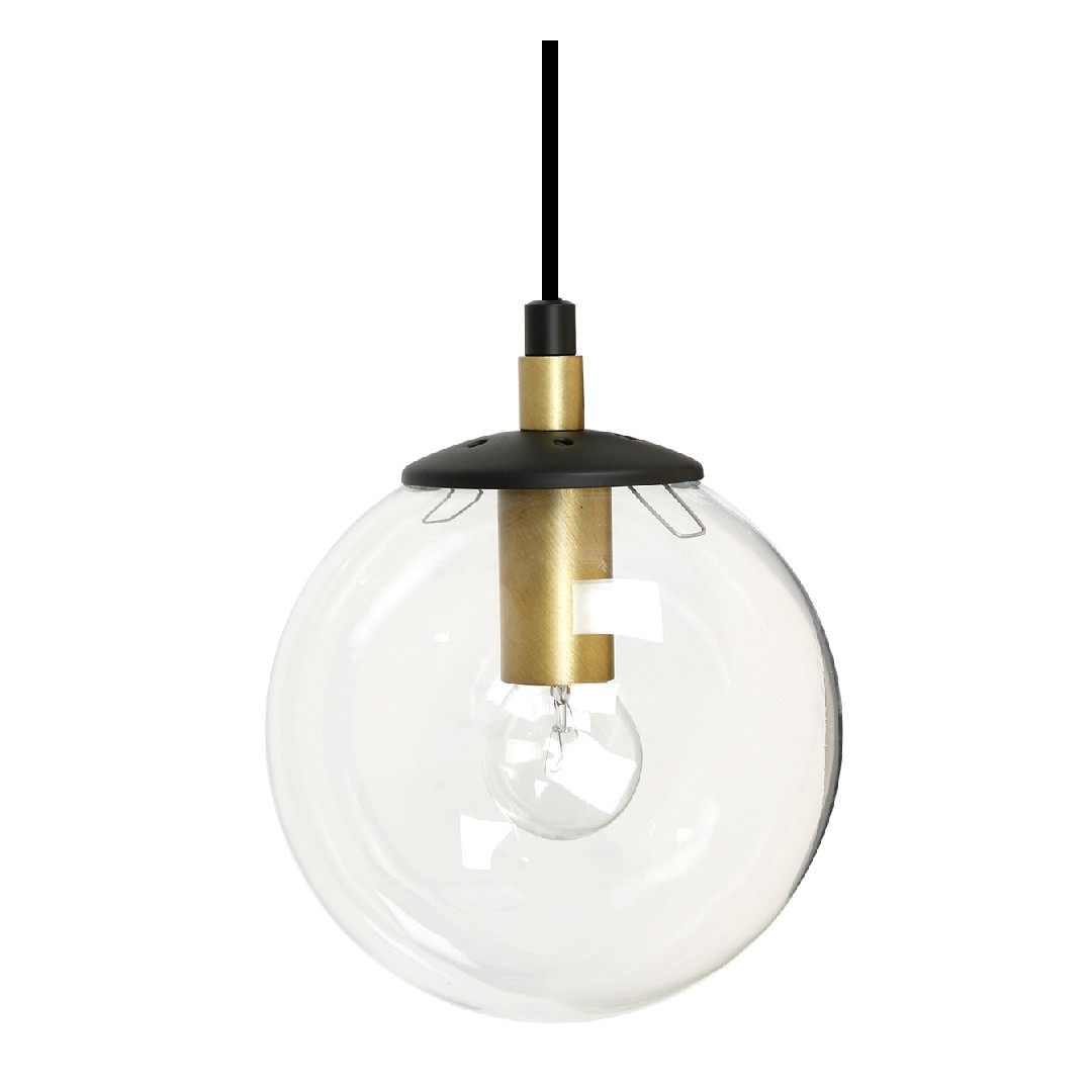 Perla W Glas/Mässing/Svart