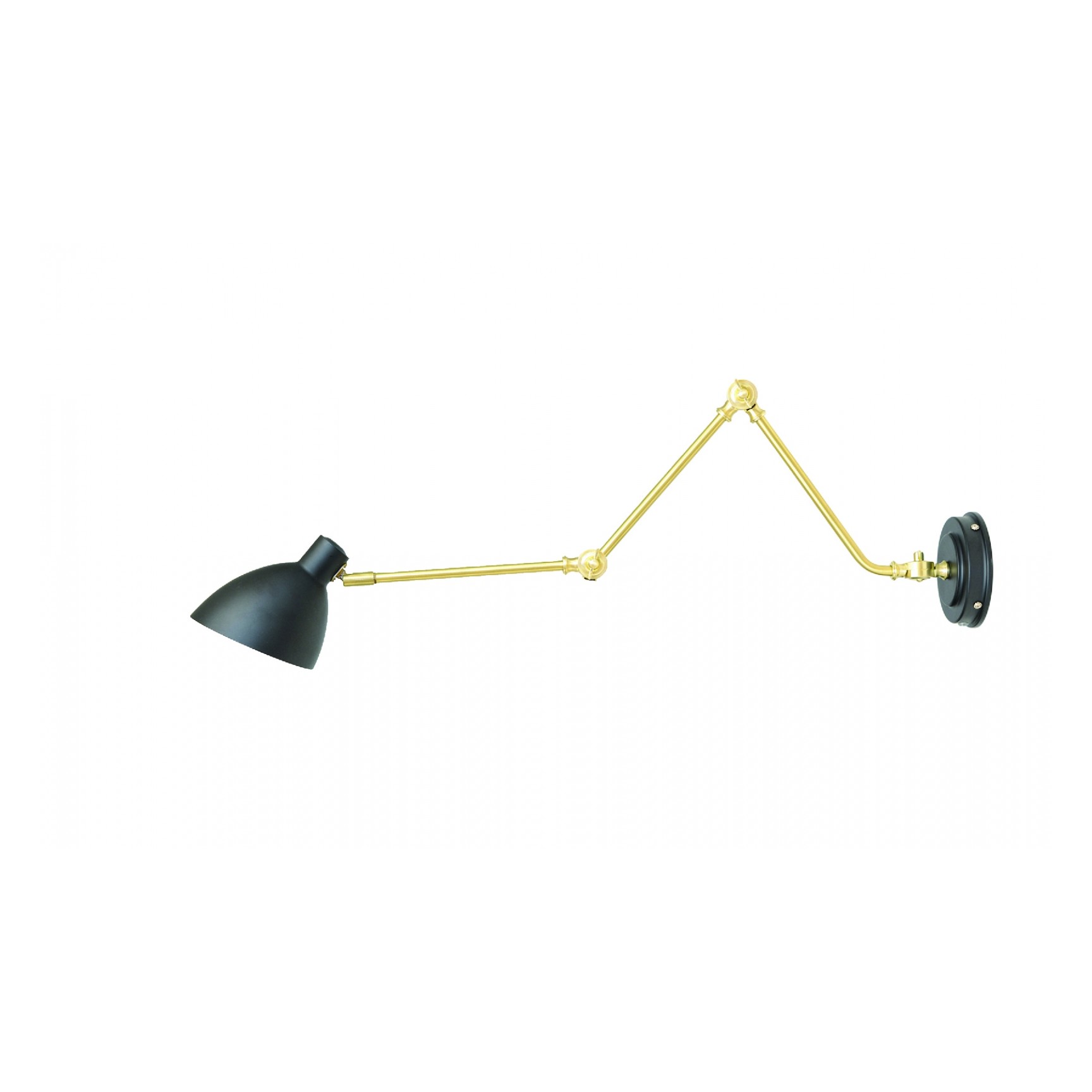 Echo Vägglampa Svart/Mässing