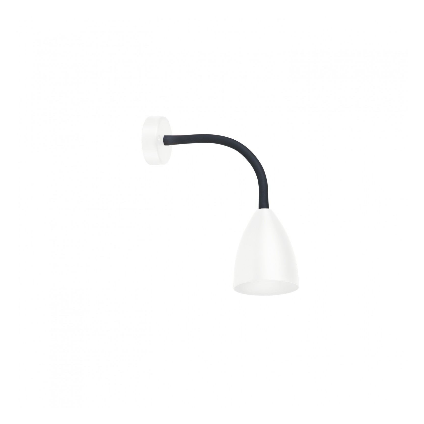 TROTSIG VÄGGLAMPA MATTVIT