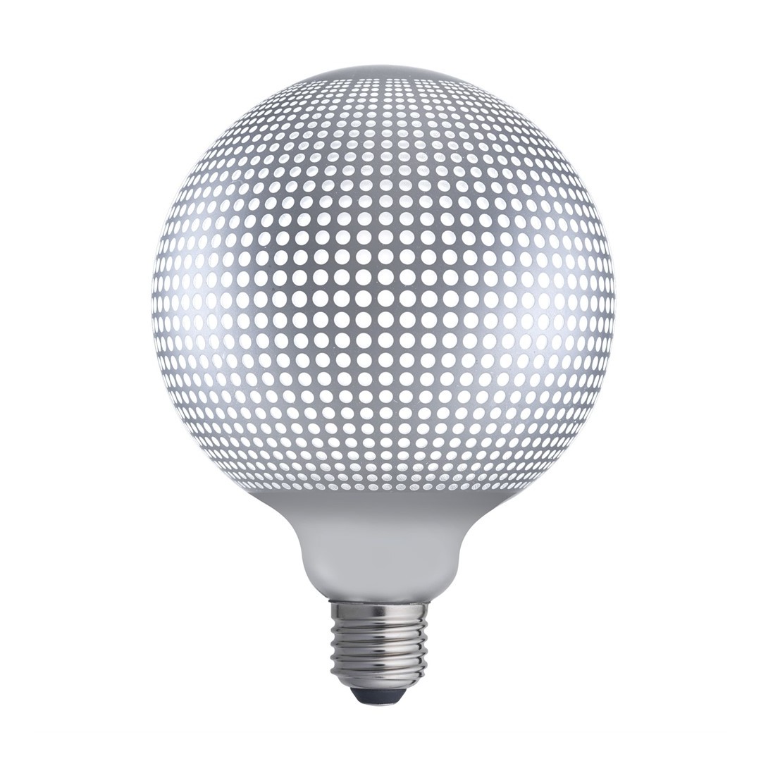 DOT Glob Grey 125 Dimbar E27 6W 220Lm 2700K