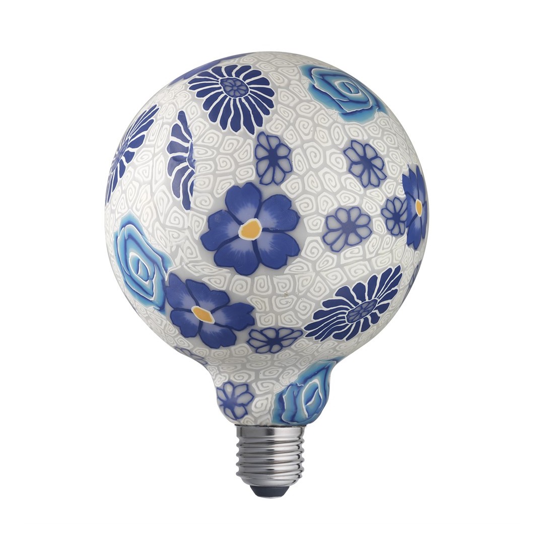 Flower Glob Blå 125 Dimbar E27 1,6W 30Lm 2700K