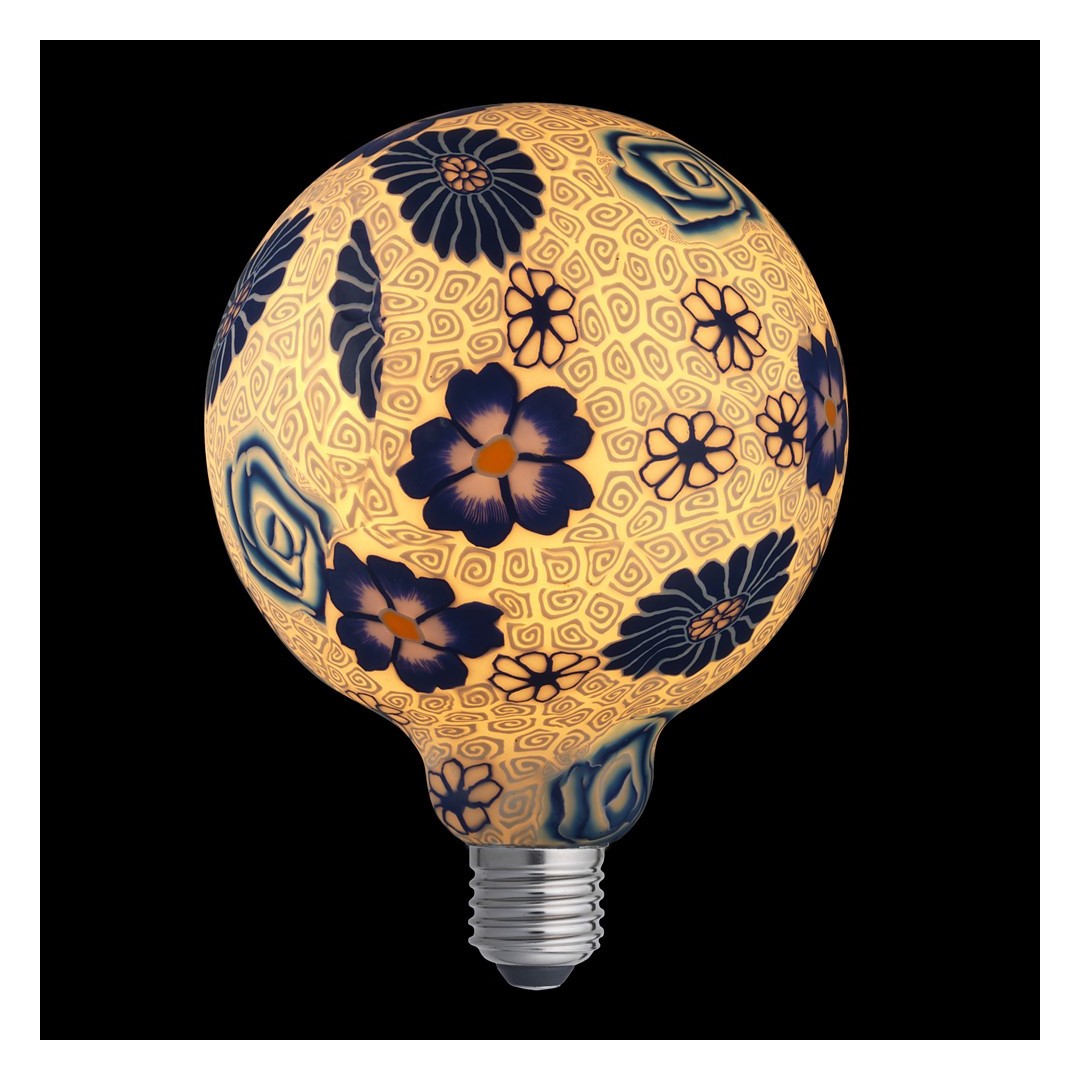 Flower Glob Blå 125 Dimbar E27 1,6W 30Lm 2700K