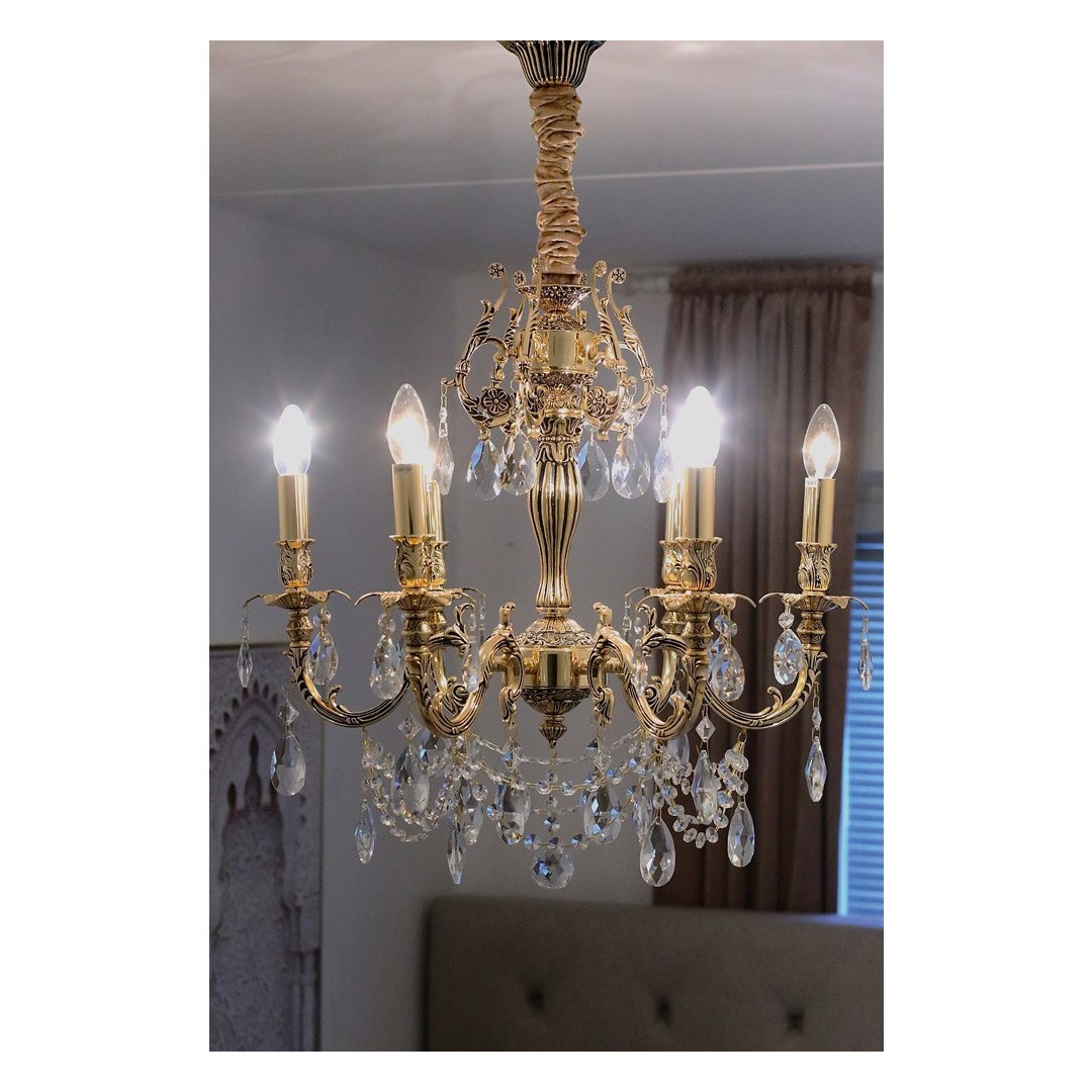 Versailles Takkrona 6-arm Antik