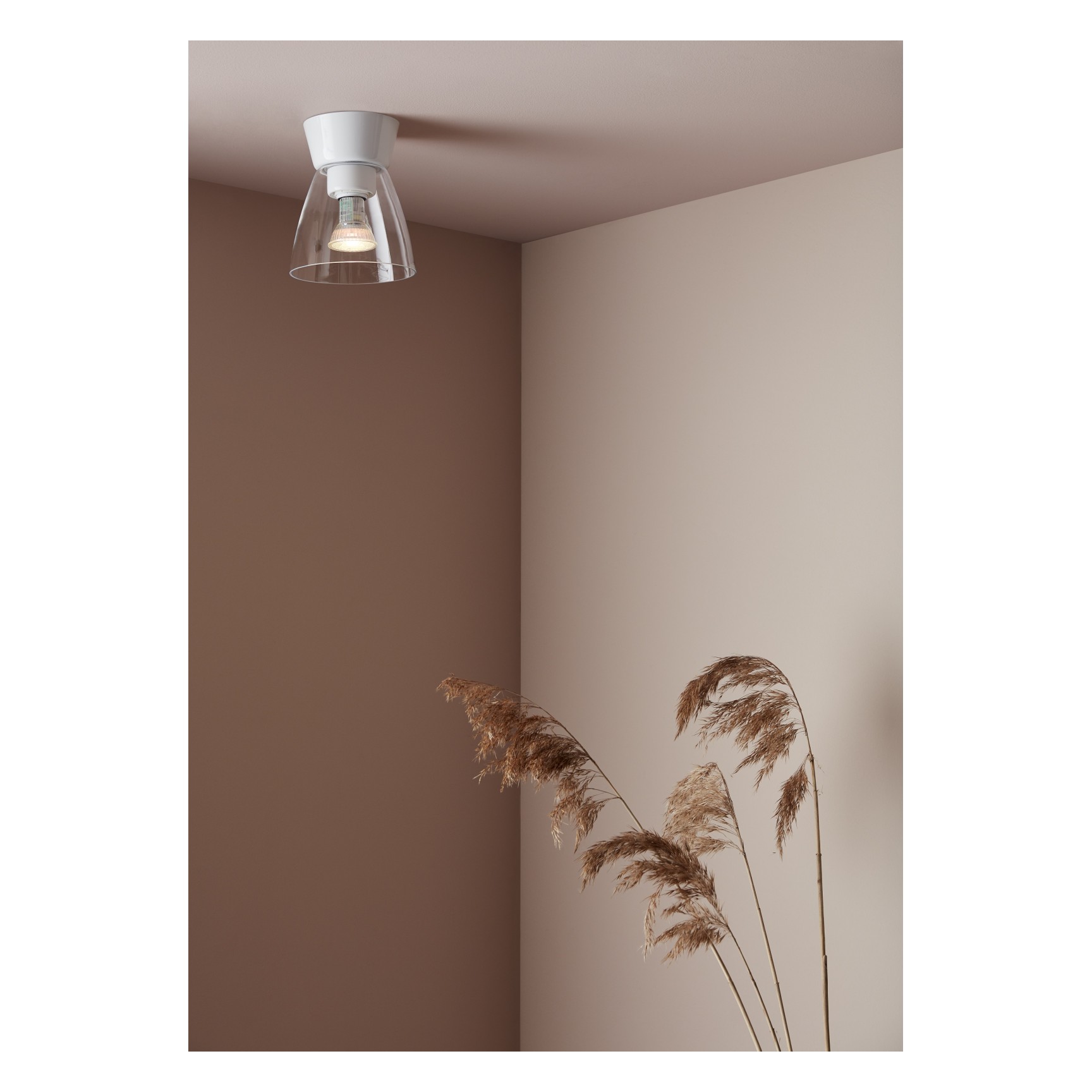 BIZZO PLAFOND IP21 BLANKVIT/KLAR GLAS