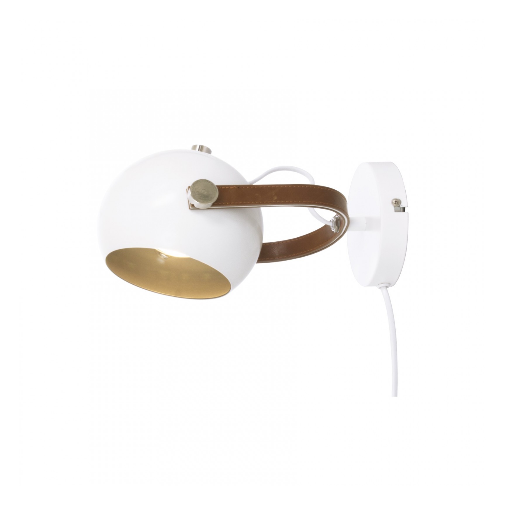 BOW VÄGG VIT/BRUN/SILVER