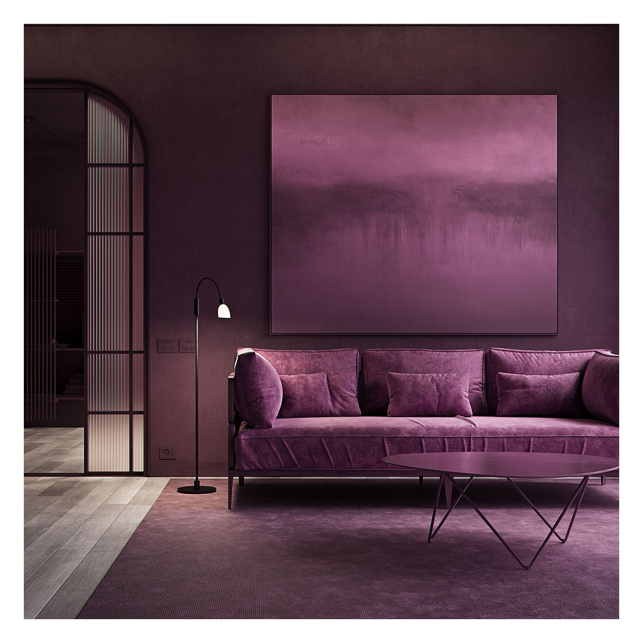 CUT GOLVLAMPA (1) SVART