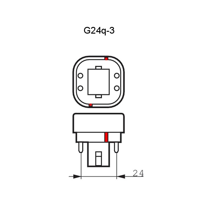 Komp.lys PLD/E 4-pin G24q-3 830 26W