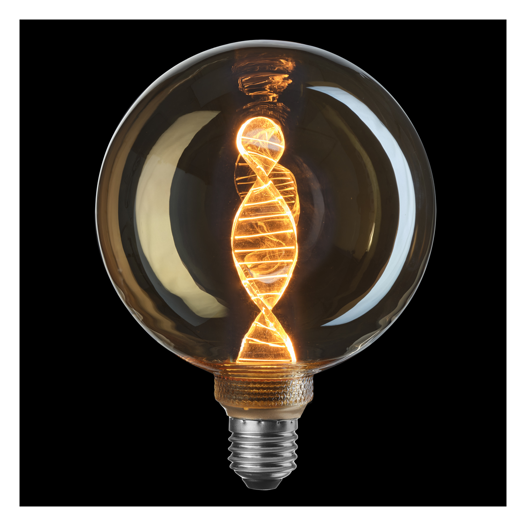 DNA Gold Glob 125 Dimbar 3-Steg E27 3,6W 1800K Minne