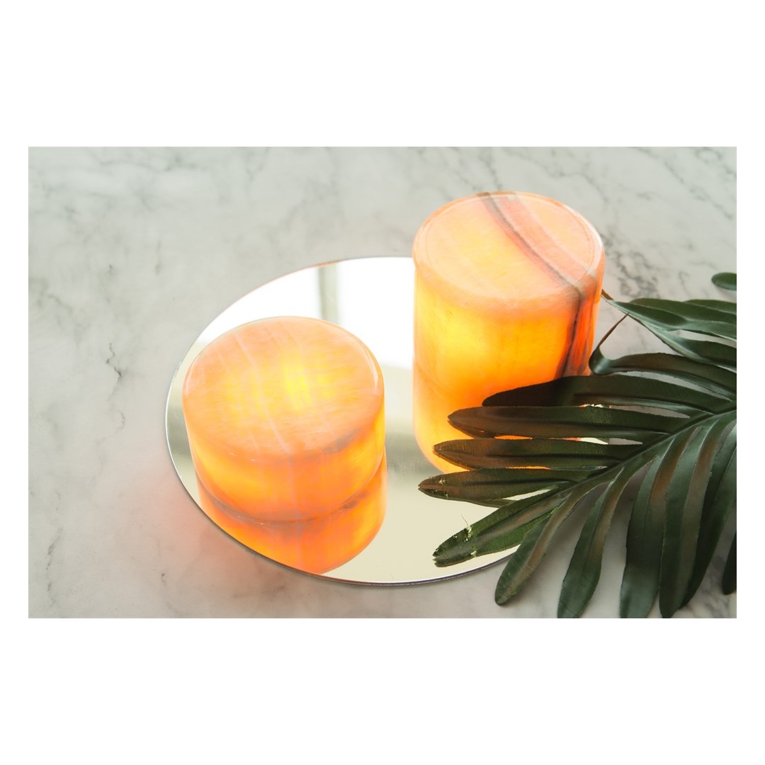 Marble S Bordsljus Äkta polerad marmor