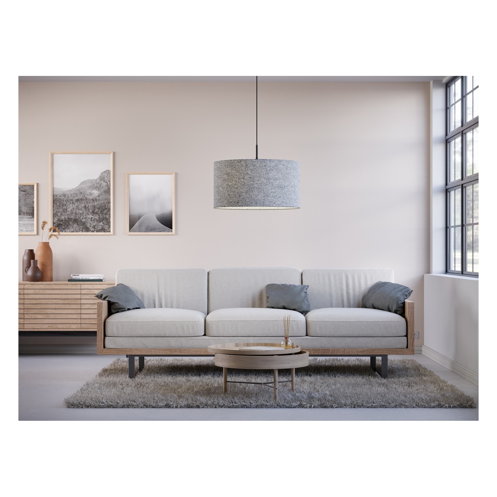 SOFT PENDEL D570 GRÅ ULL