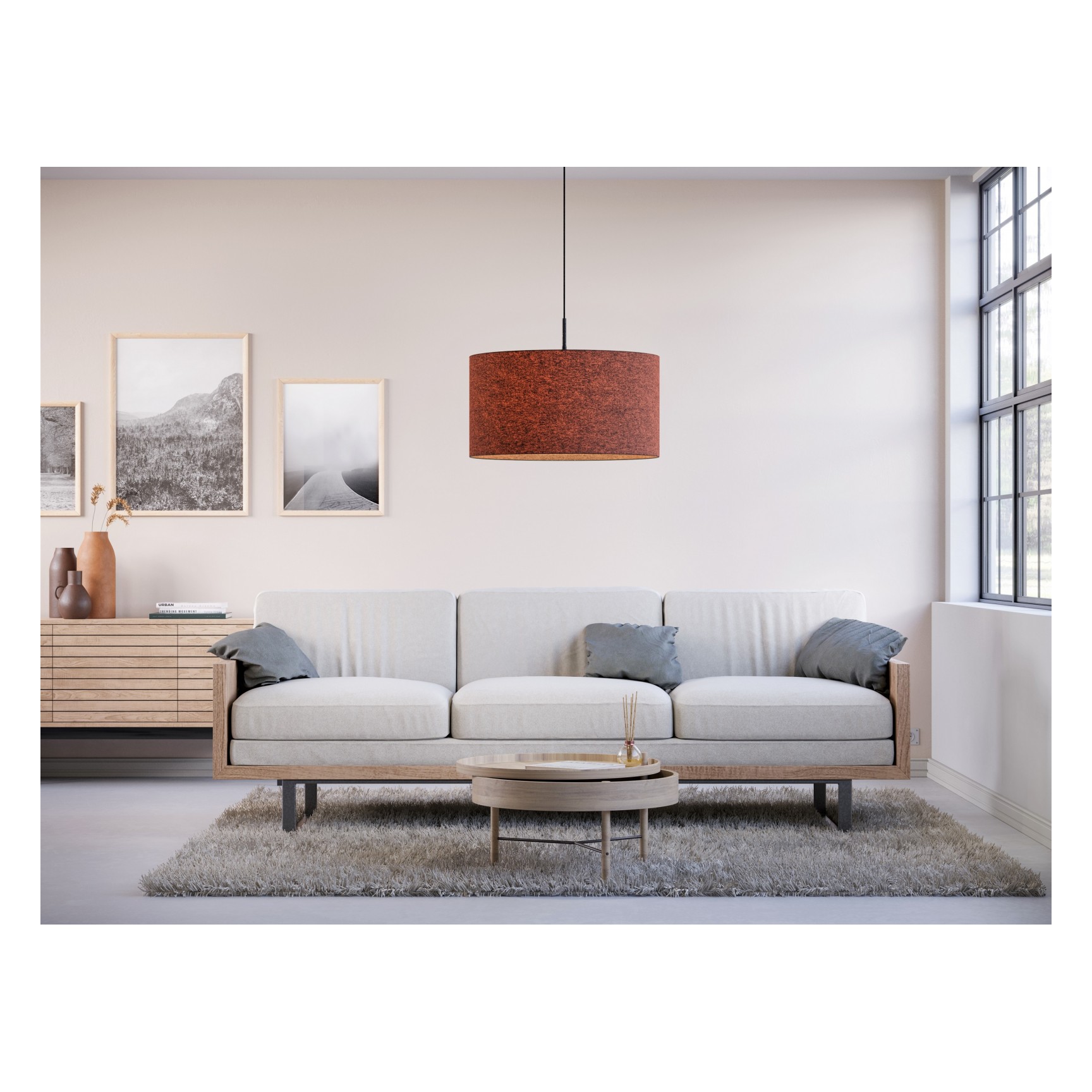 SOFT PENDEL D570 ROSTRÖD ULL