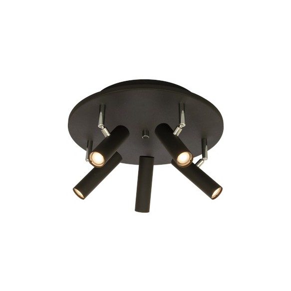 ARTIC PLAFOND 5-SPOT SVART/STÅL